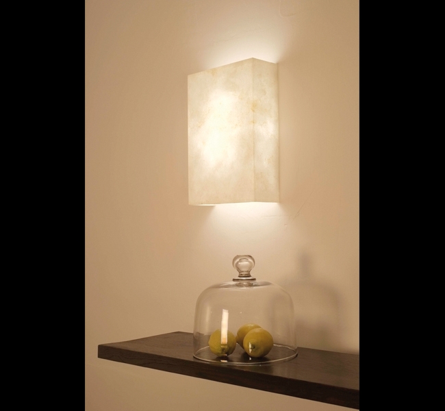 Hand made Paper Wall Light, Paper Wall Applique by Hannah Woodhouse, Shanghai Wall Light in hand made eucalyptus paper 