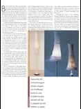 Beautiful plaster floor lamps by Hannah Woodhouse with hand made sculptural lampshades made in gossamer and voile